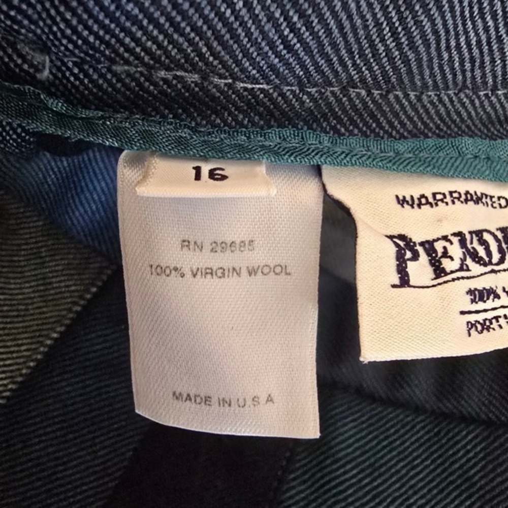 Vintage 100% Wool PENDLETON Pleated Midi Skirt Size 16 - Picture 4 of 5